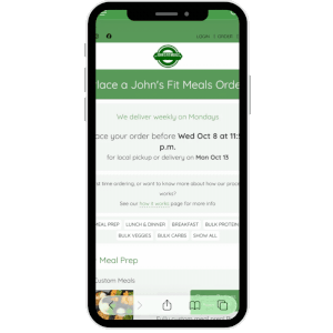 Choosing meals on a phone
