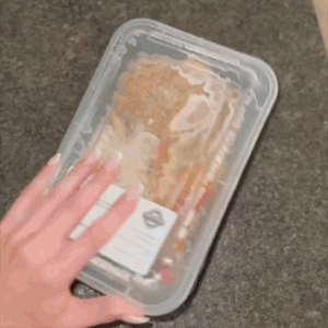 Heating and eating a meal