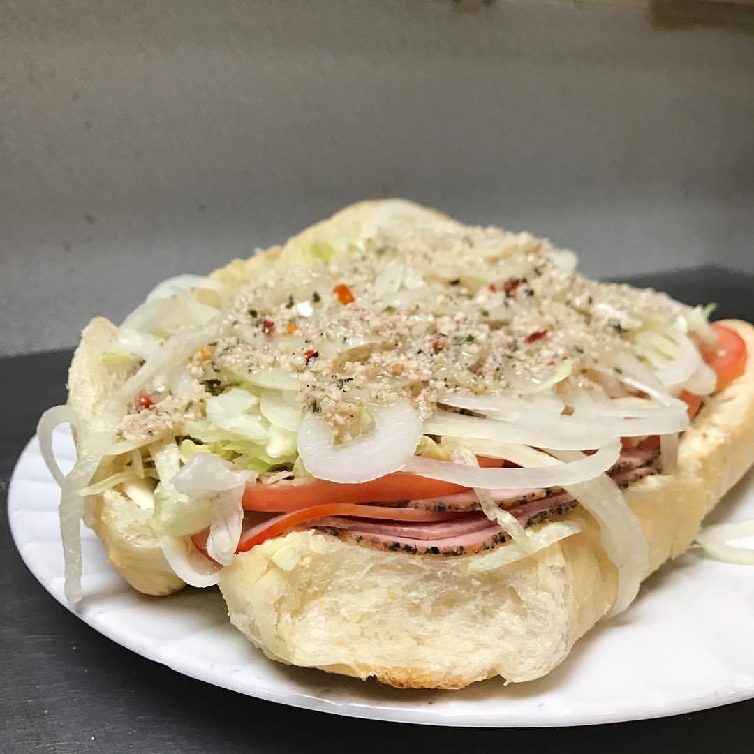 The famous Italian cold cut sandwich